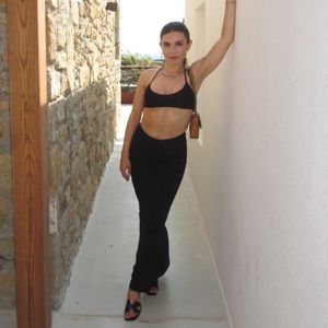 Oh Polly - Alida flared hem cut out maxi size 2